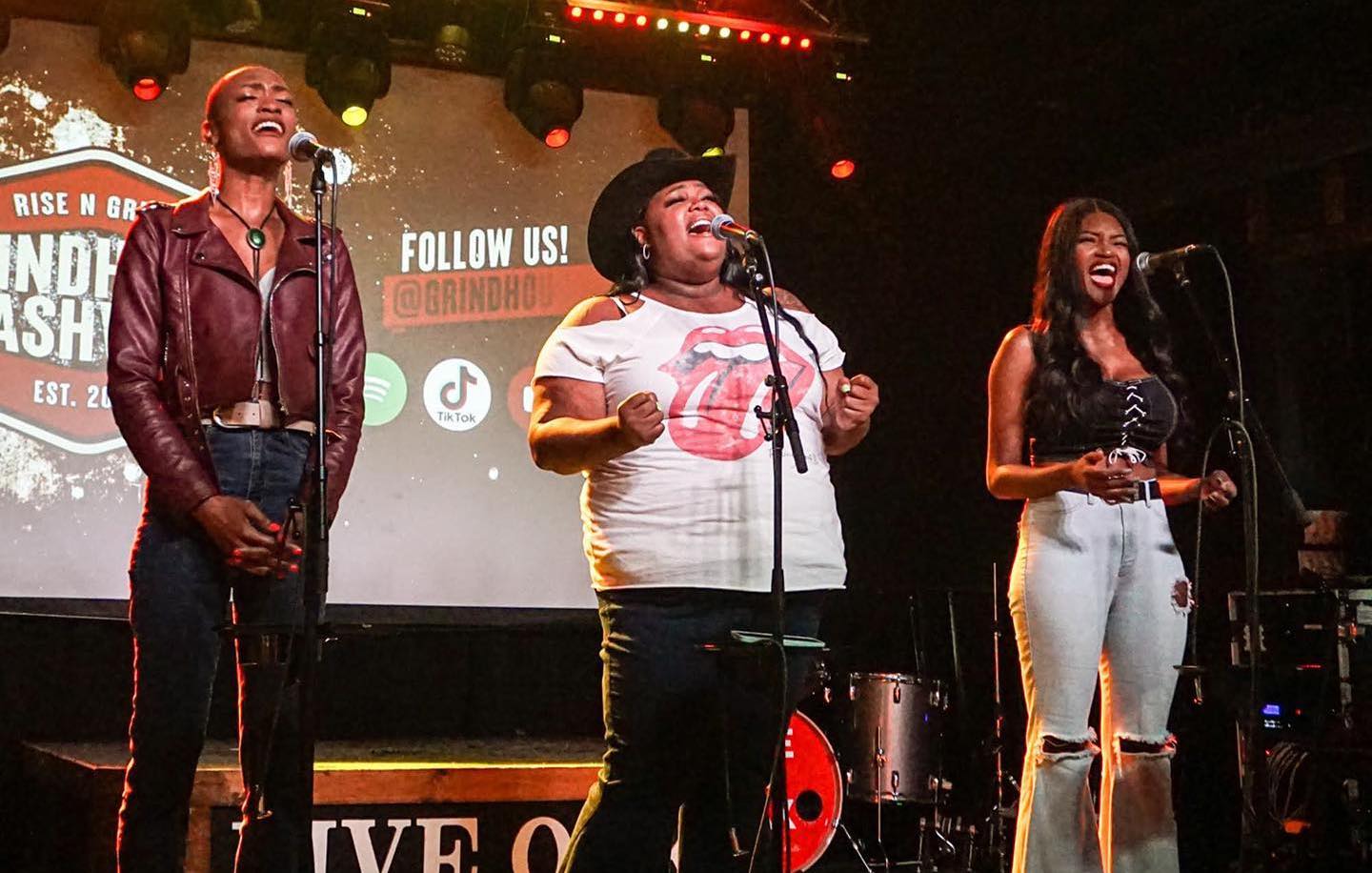 Singers on the Grindhouse stage